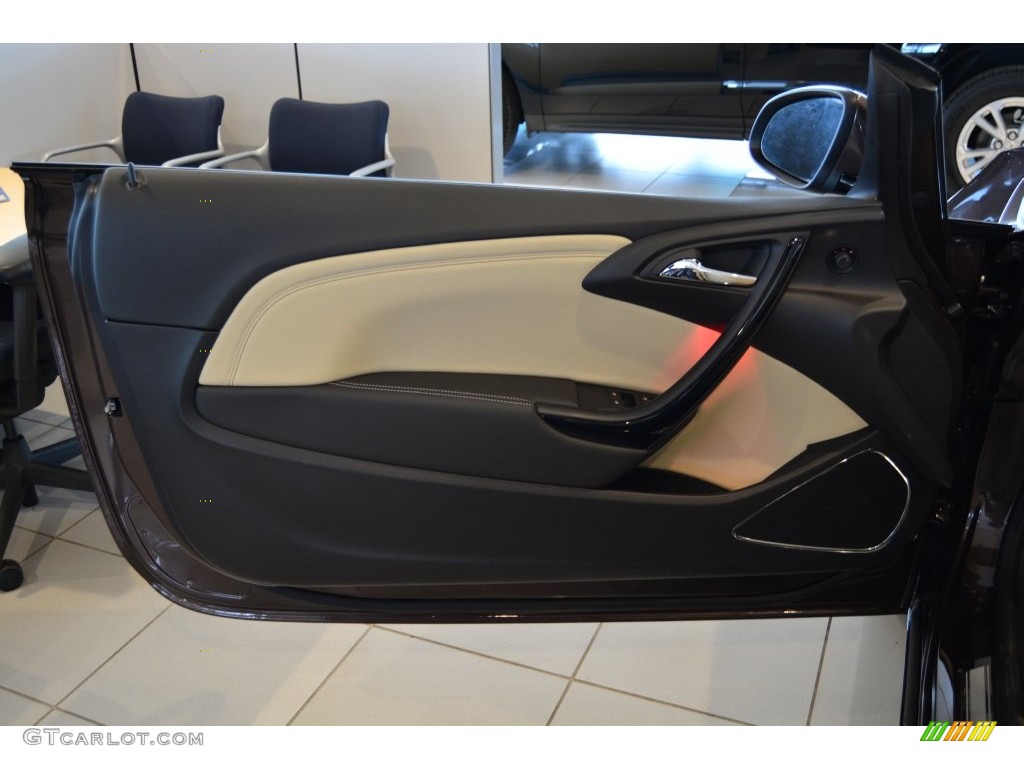 2016 Buick Cascada Premium Convertible Light Neutral/Jet Black Door Panel Photo #110427874