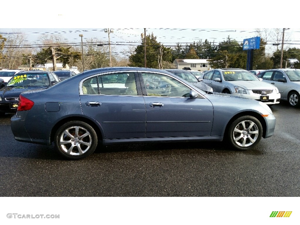 2006 G 35 x Sedan - Lakeshore Slate Blue Metallic / Wheat photo #22