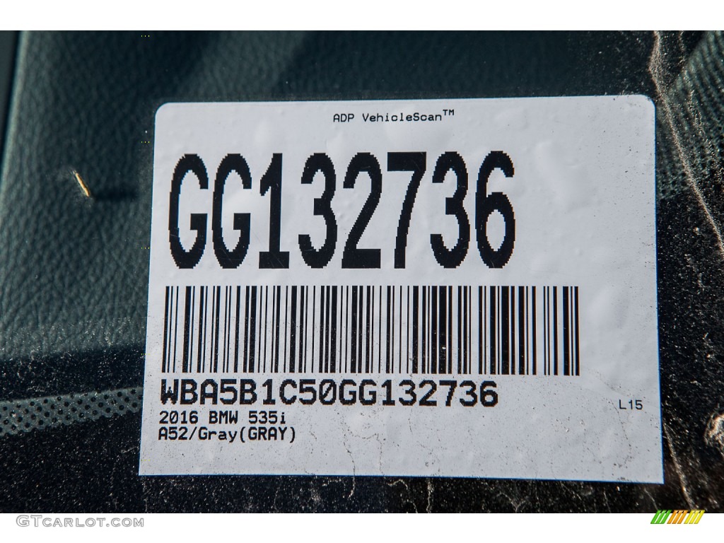 2016 5 Series 535i Sedan - Space Grey Metallic / Black photo #8
