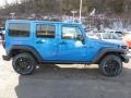 2016 Hydro Blue Pearl Jeep Wrangler Unlimited Sport 4x4  photo #7