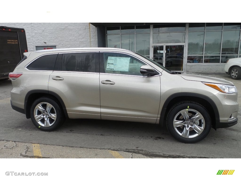 Creme Brulee Mica 2016 Toyota Highlander Limited AWD Exterior Photo #110435596