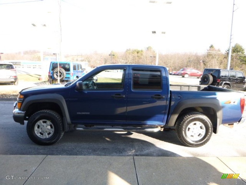 2005 Colorado LS Crew Cab 4x4 - Superior Blue Metallic / Medium Dark Pewter photo #11
