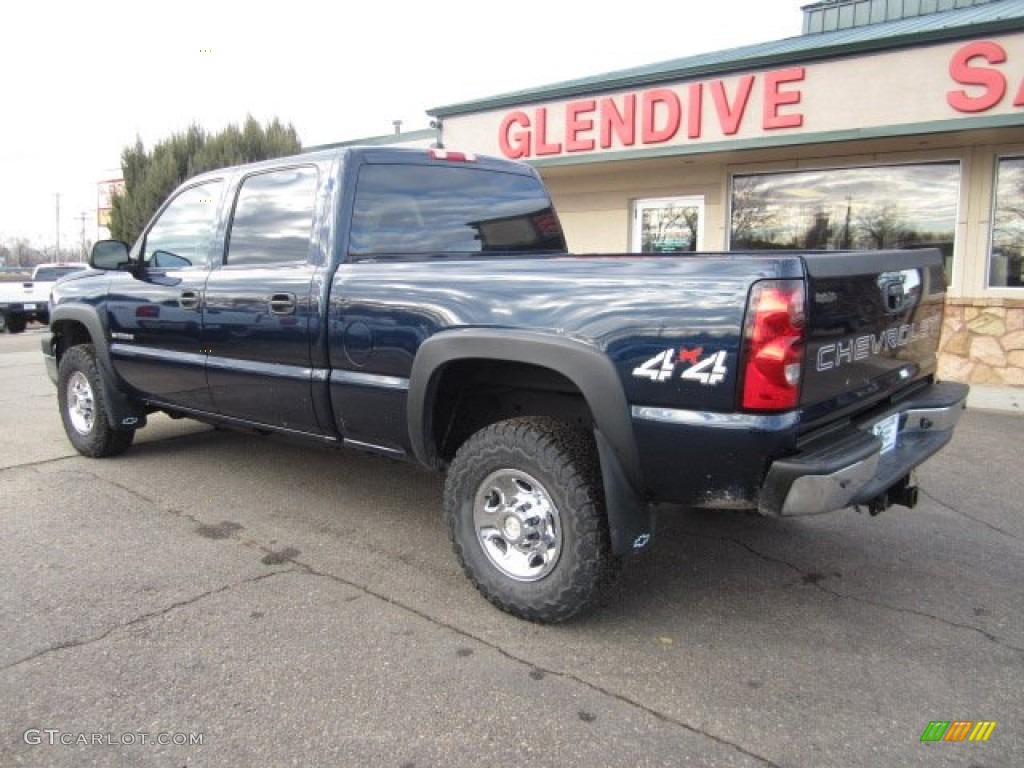 2007 Silverado 2500HD Classic LS Crew Cab 4x4 - Dark Blue Metallic / Tan photo #4