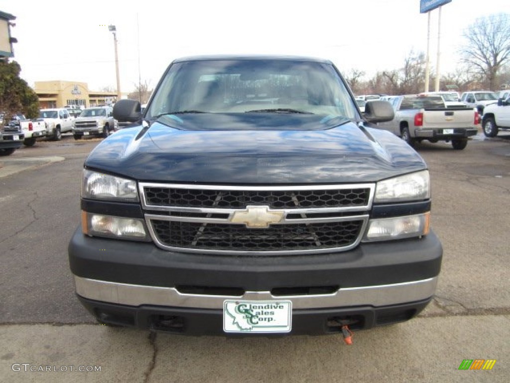 2007 Silverado 2500HD Classic LS Crew Cab 4x4 - Dark Blue Metallic / Tan photo #7