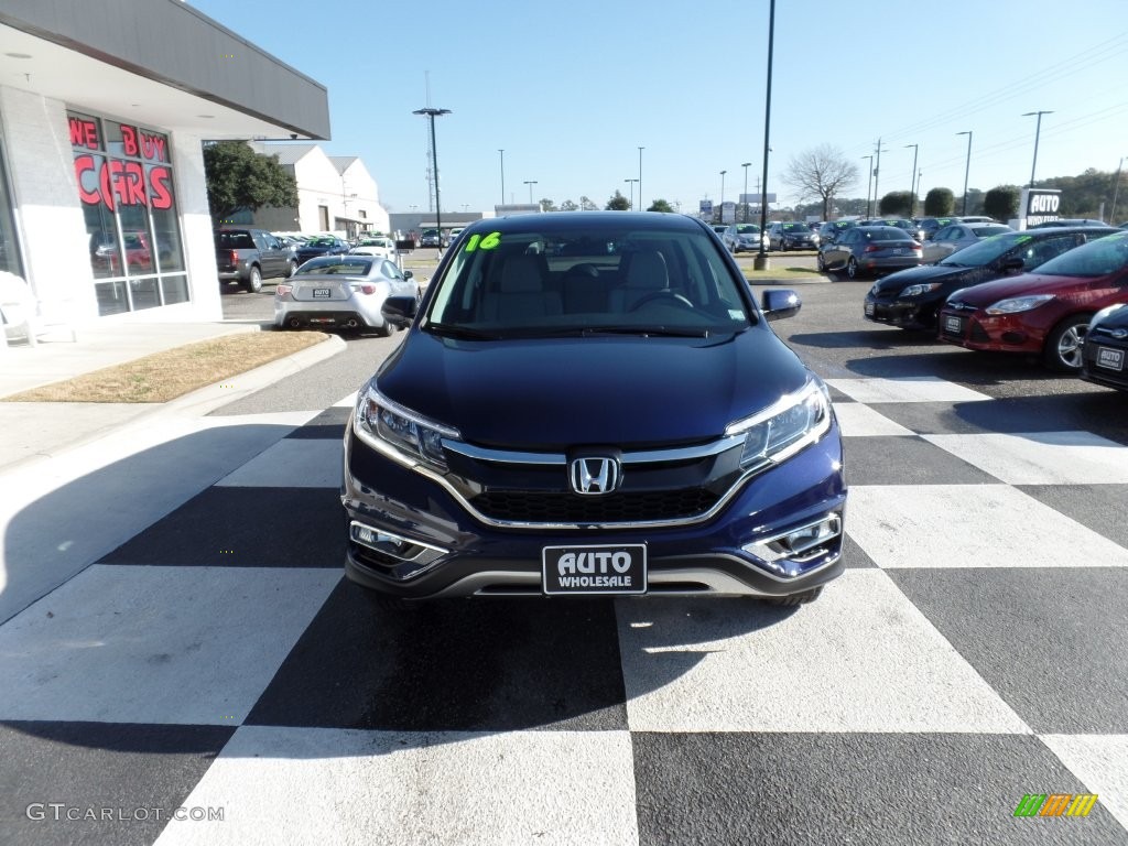 2016 CR-V EX - Obsidian Blue Pearl / Gray photo #2