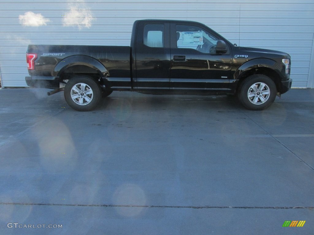 2016 F150 XL SuperCab - Shadow Black / Medium Earth Gray photo #3