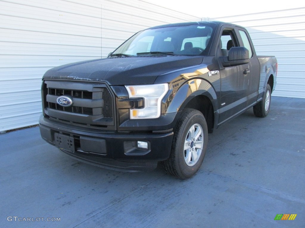 2016 F150 XL SuperCab - Shadow Black / Medium Earth Gray photo #7