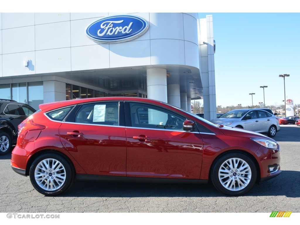 Ruby Red 2016 Ford Focus Titanium Hatch Exterior Photo #110447818