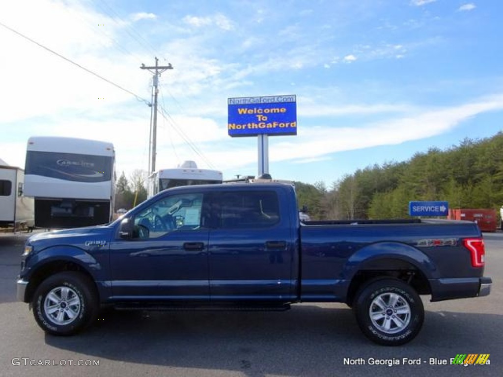 2016 F150 XLT SuperCrew 4x4 - Blue Jeans / Medium Earth Gray photo #2