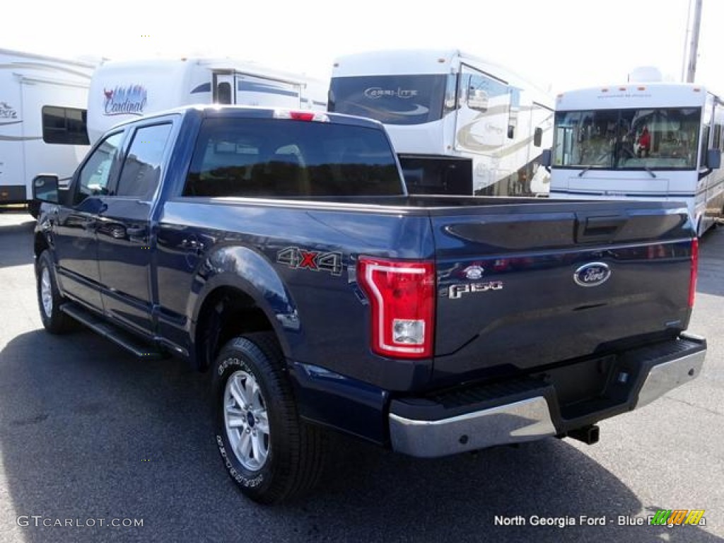 2016 F150 XLT SuperCrew 4x4 - Blue Jeans / Medium Earth Gray photo #3