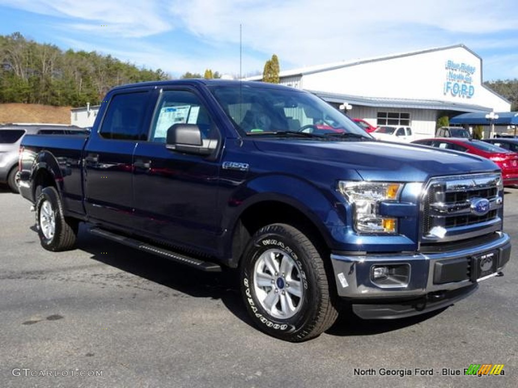 2016 F150 XLT SuperCrew 4x4 - Blue Jeans / Medium Earth Gray photo #7