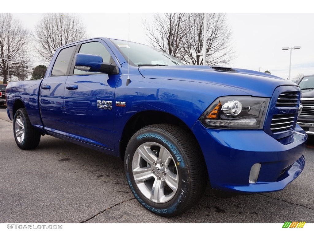 Blue Streak Pearl 2016 Ram 1500 Sport Quad Cab Exterior Photo #110448955