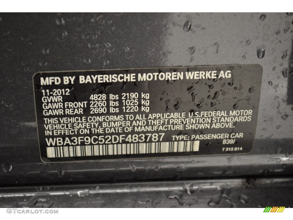 2013 3 Series ActiveHybrid 3 Sedan - Mineral Grey Metallic / Black photo #11