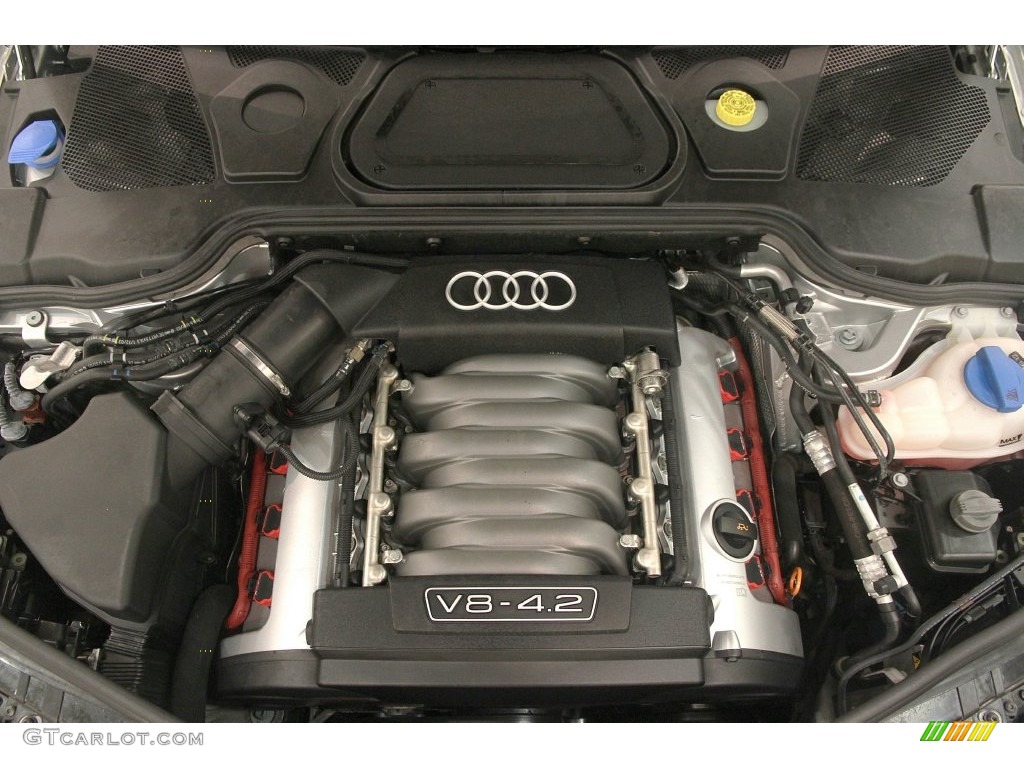 2004 A8 L 4.2 quattro - Light Silver Metallic / Black photo #34