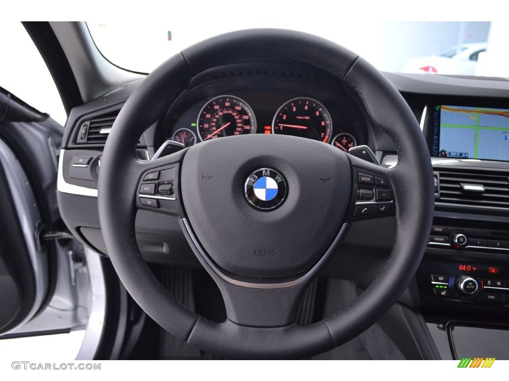 2016 5 Series 528i Sedan - Glacier Silver Metallic / Black photo #15