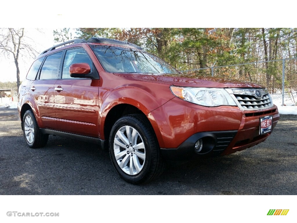 2011 Forester 2.5 X Limited - Paprika Red Metallic / Black photo #1