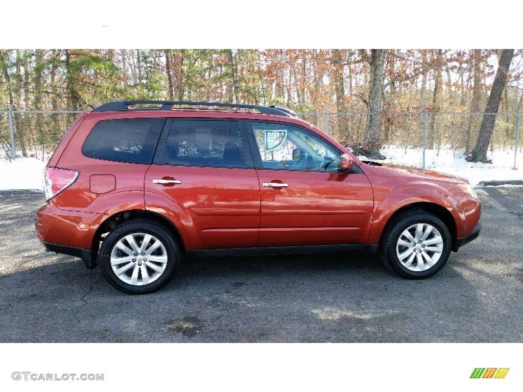 2011 Forester 2.5 X Limited - Paprika Red Metallic / Black photo #5
