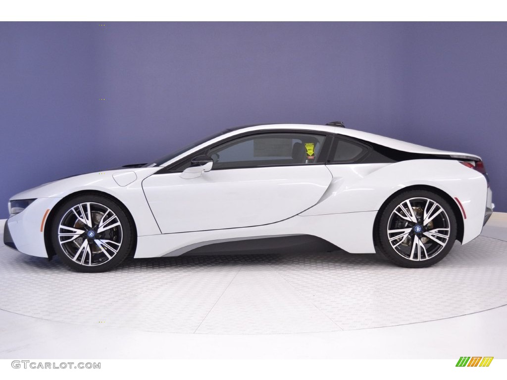 Crystal White Pearl Metallic 2016 BMW i8 Standard i8 Model Exterior Photo #110461293