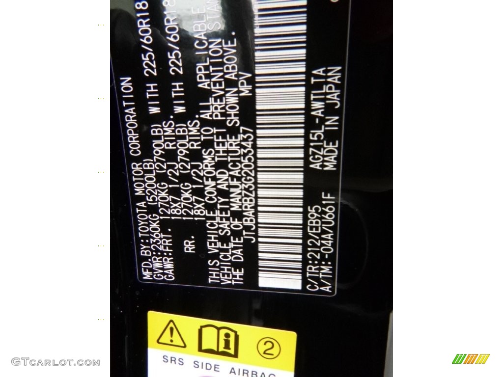2016 NX Color Code 212 for Obsidian Black Photo #110470721