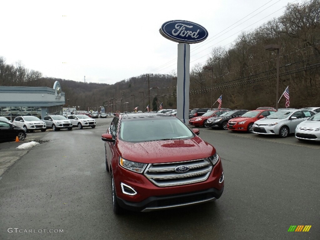 2016 Edge SEL AWD - Ruby Red / Ebony photo #3