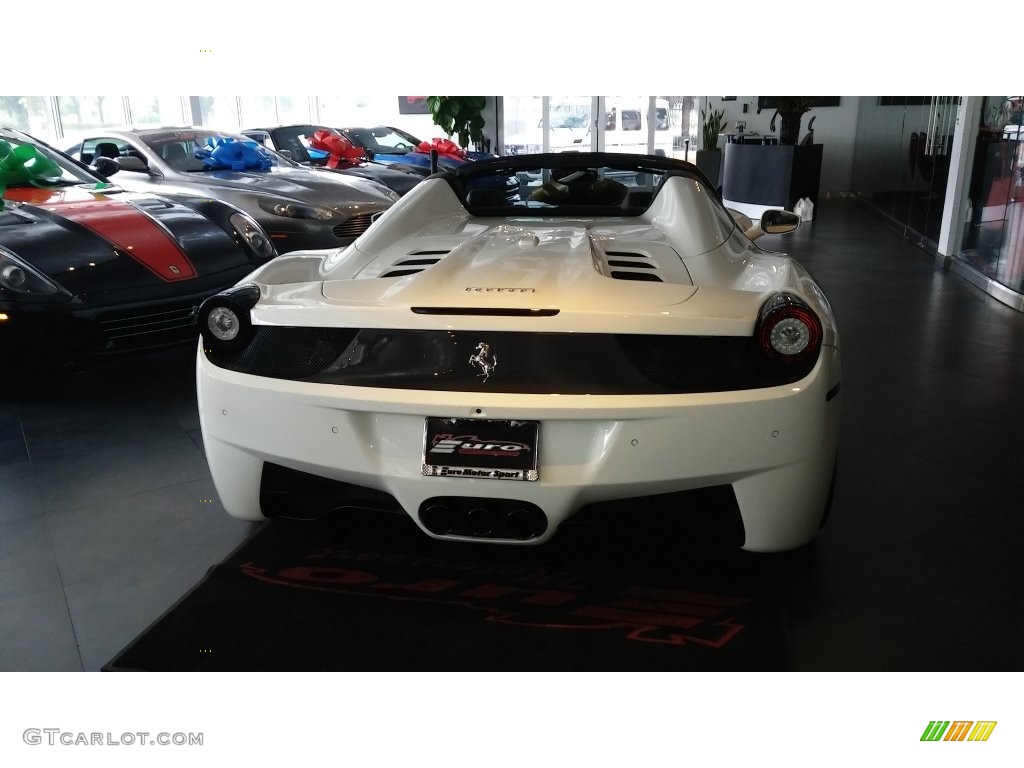 2013 458 Spider - Bianco Avus (White) / Nero photo #5