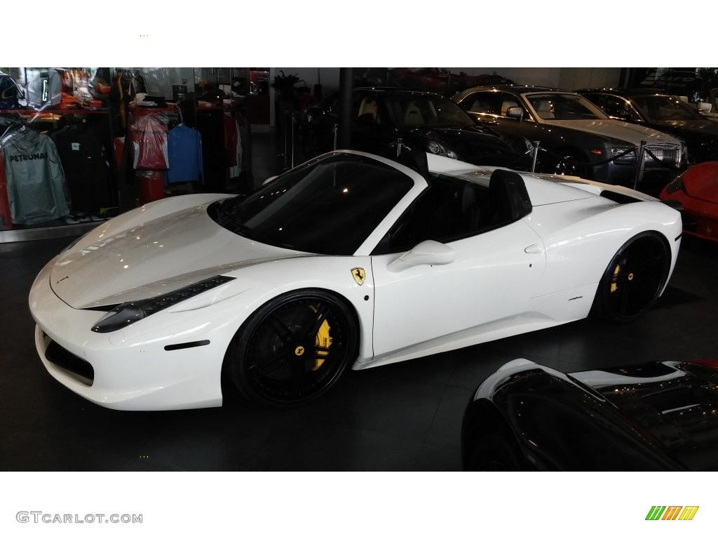 2013 458 Spider - Bianco Avus (White) / Nero photo #10