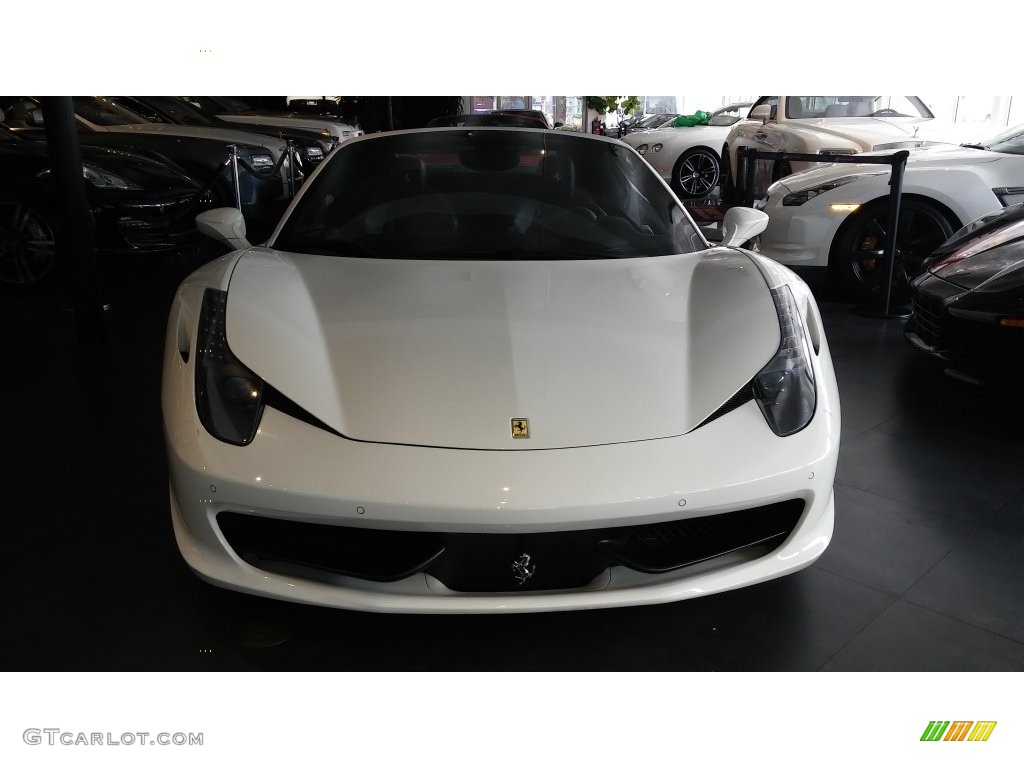 2013 458 Spider - Bianco Avus (White) / Nero photo #11