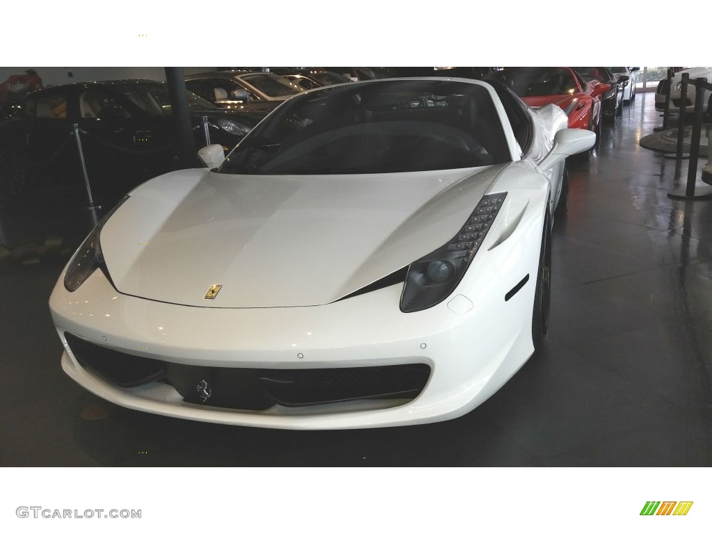 2013 458 Spider - Bianco Avus (White) / Nero photo #13