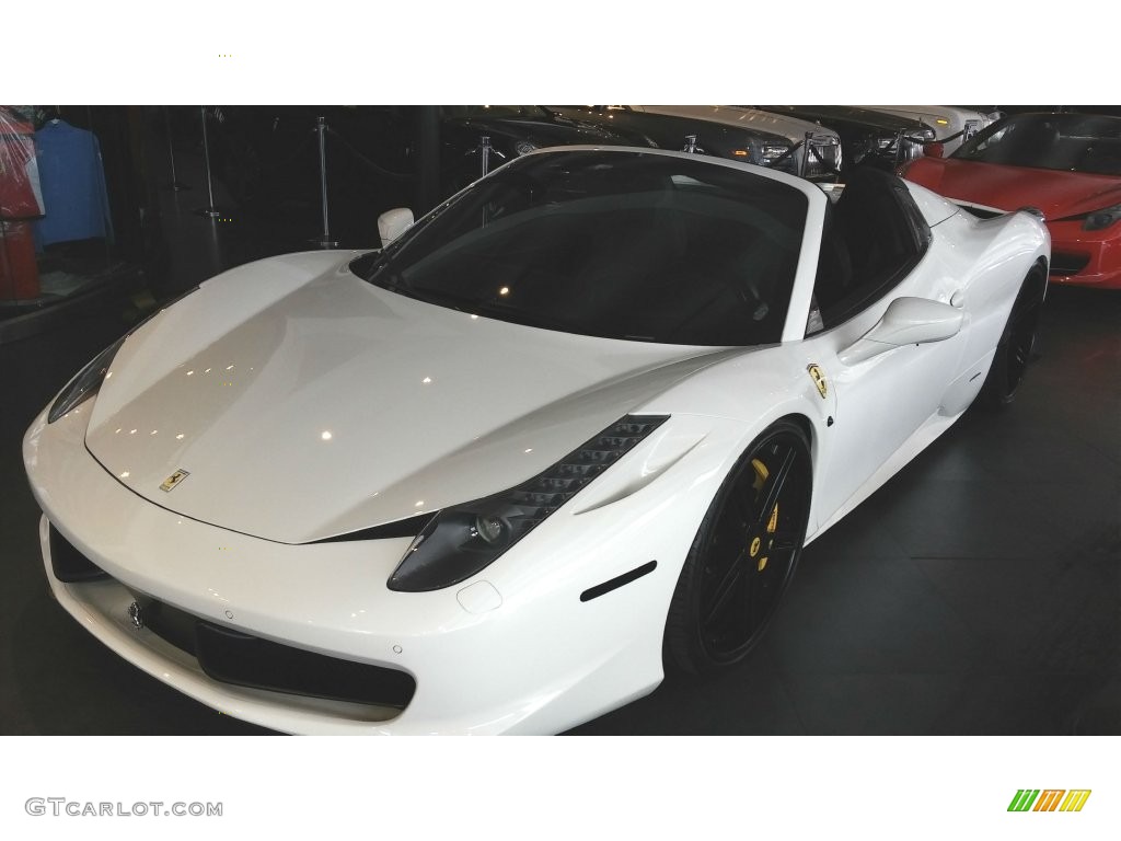 2013 458 Spider - Bianco Avus (White) / Nero photo #14