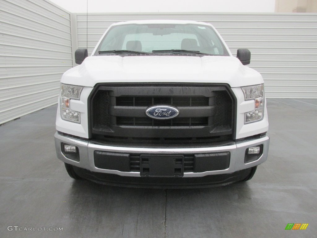 2016 F150 XL Regular Cab - Oxford White / Medium Earth Gray photo #8