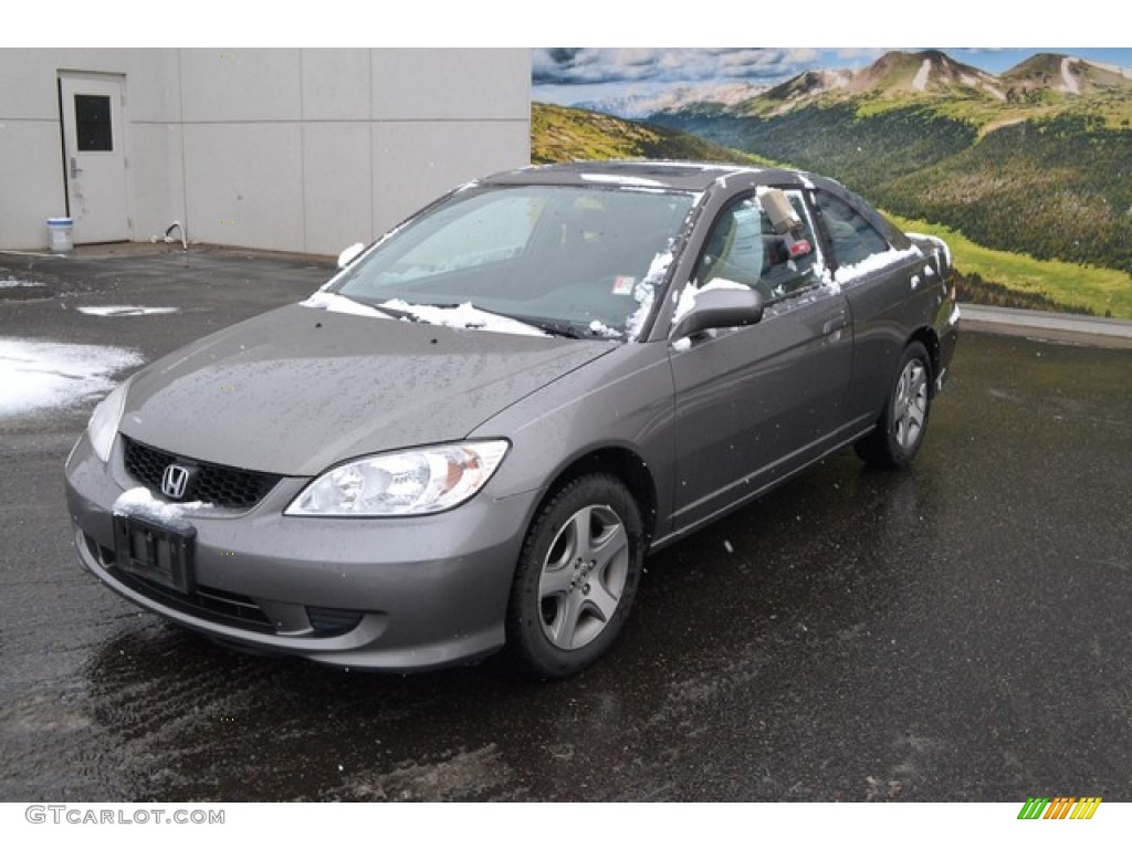 2004 Civic EX Coupe - Magnesium Metallic / Black photo #5