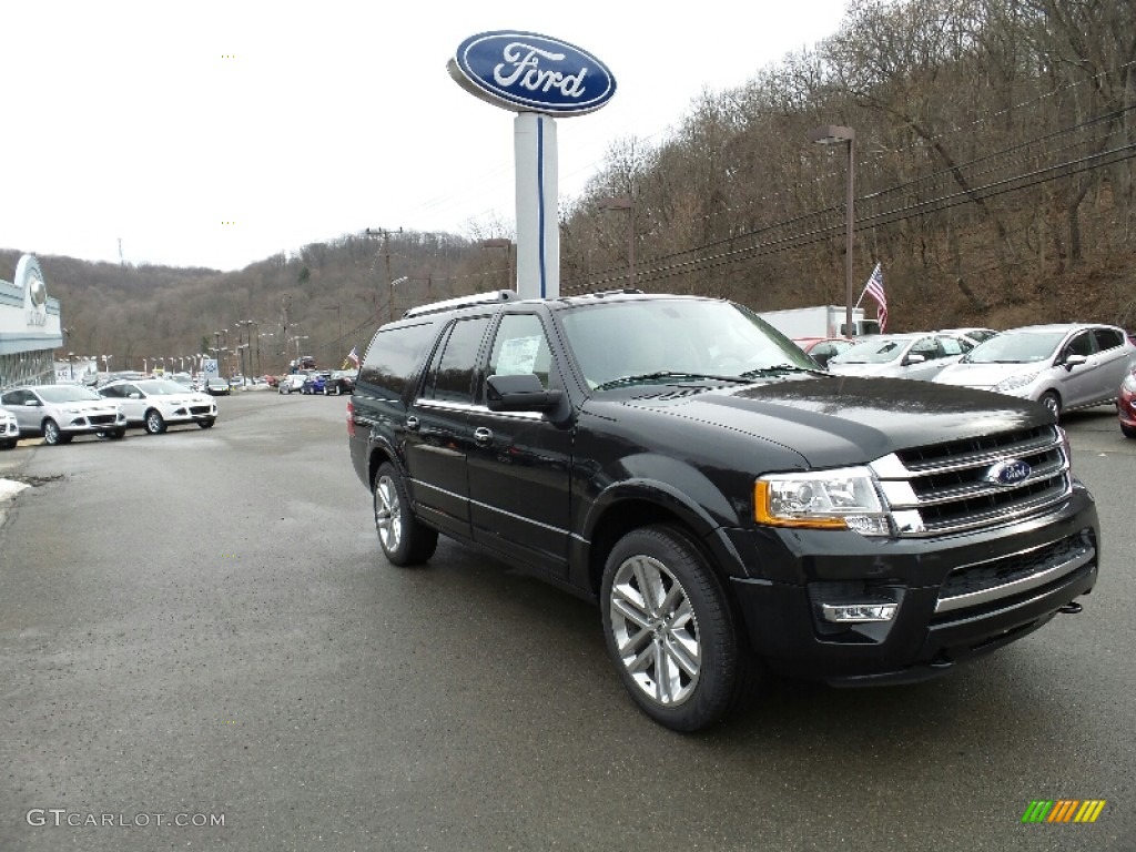 2015 Expedition EL Limited 4x4 - Tuxedo Black Metallic / Dune photo #4