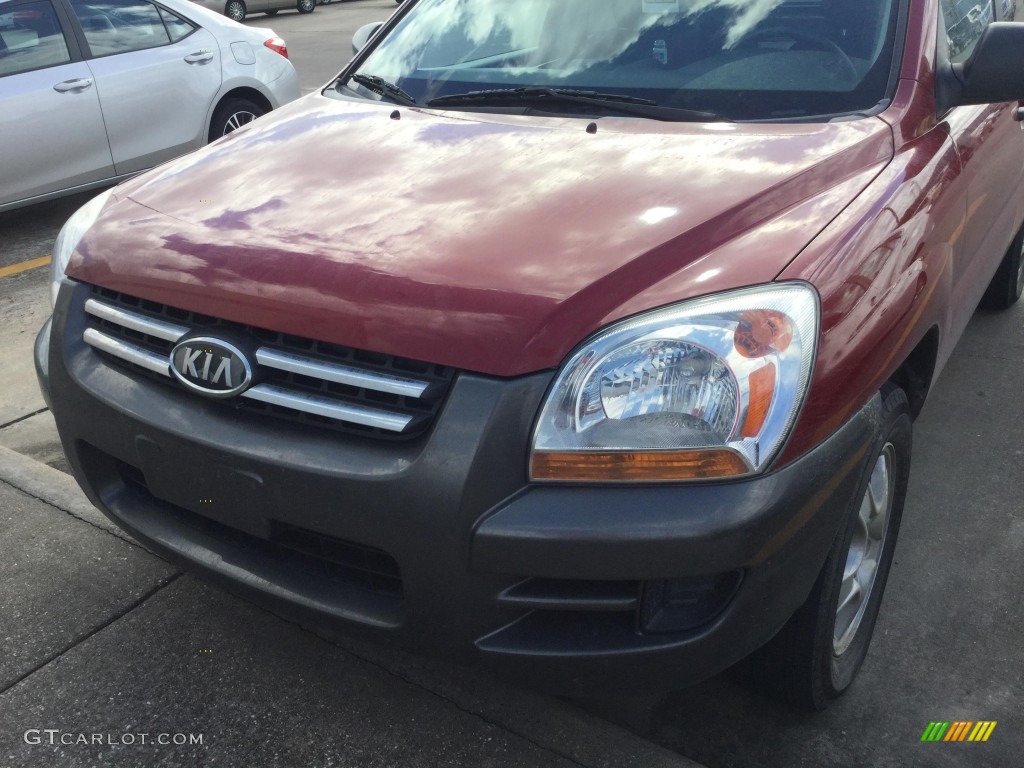 2007 Sportage LX - Volcanic Red / Black photo #1