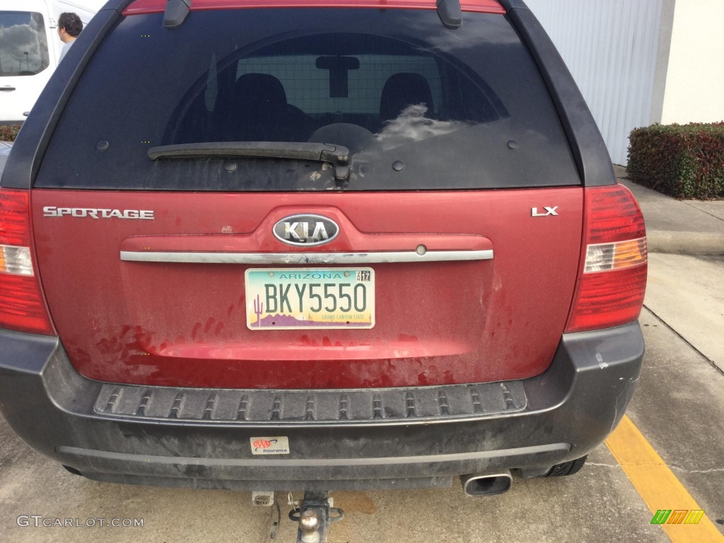 2007 Sportage LX - Volcanic Red / Black photo #3