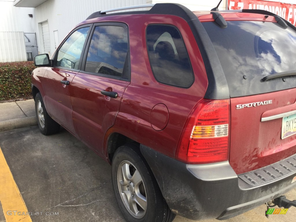 2007 Sportage LX - Volcanic Red / Black photo #4