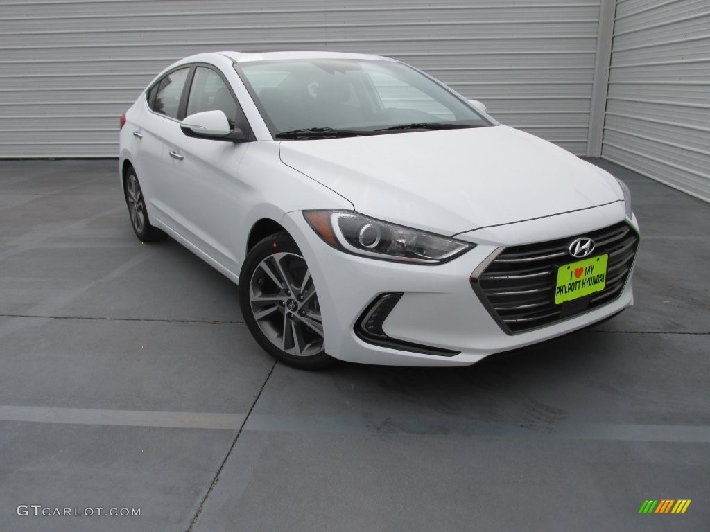 2017 Elantra Limited - White / Black photo #1