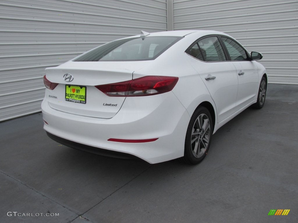 2017 Elantra Limited - White / Black photo #4