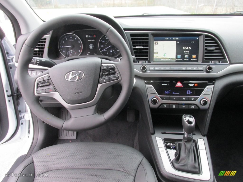 2017 Hyundai Elantra Limited Black Dashboard Photo #110491439