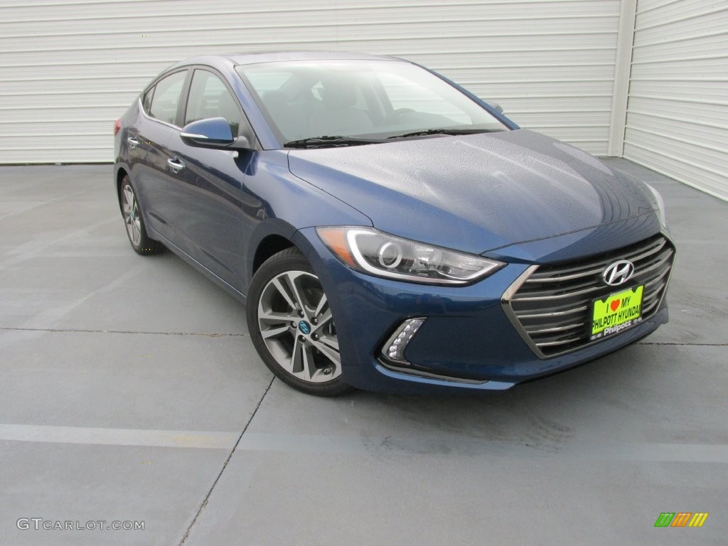 2017 Elantra Limited - Lakeside Blue / Gray photo #1