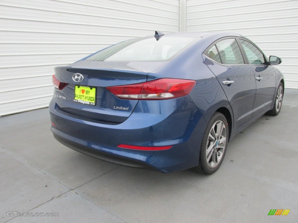 2017 Elantra Limited - Lakeside Blue / Gray photo #4
