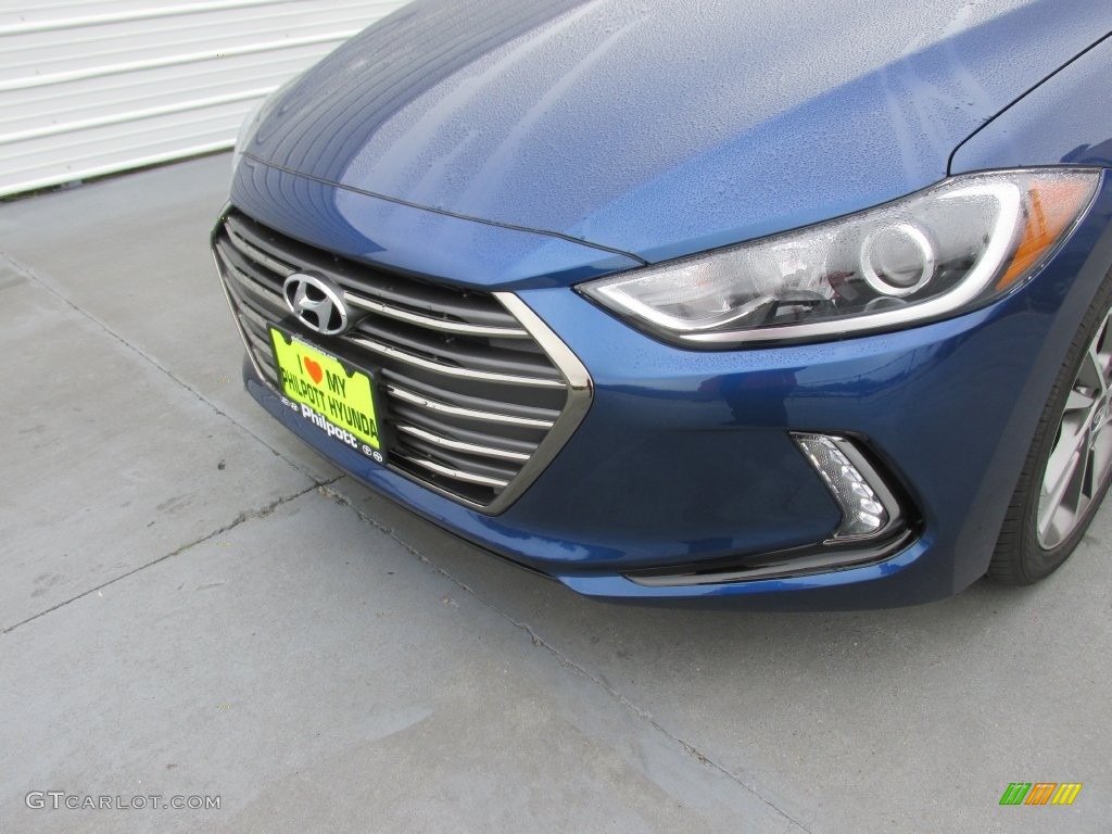 2017 Elantra Limited - Lakeside Blue / Gray photo #10