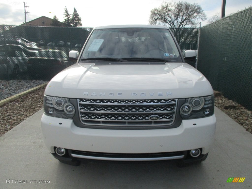 2010 Range Rover Supercharged - Alaska White / Navy Blue/Parchment photo #6