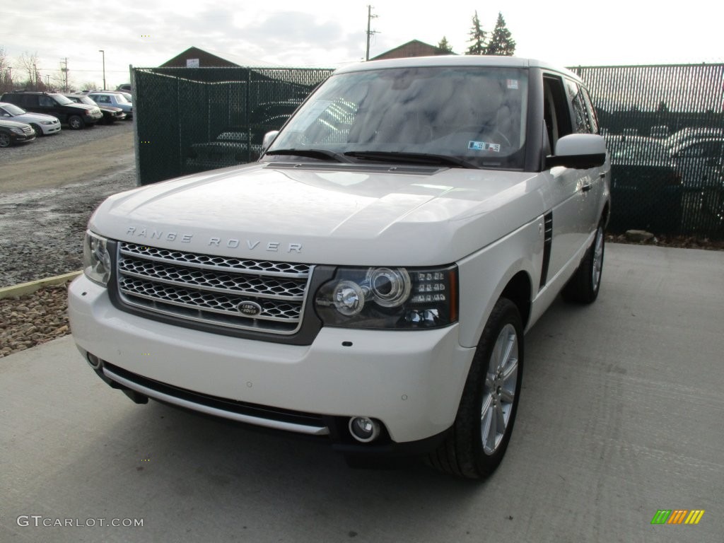 2010 Range Rover Supercharged - Alaska White / Navy Blue/Parchment photo #7