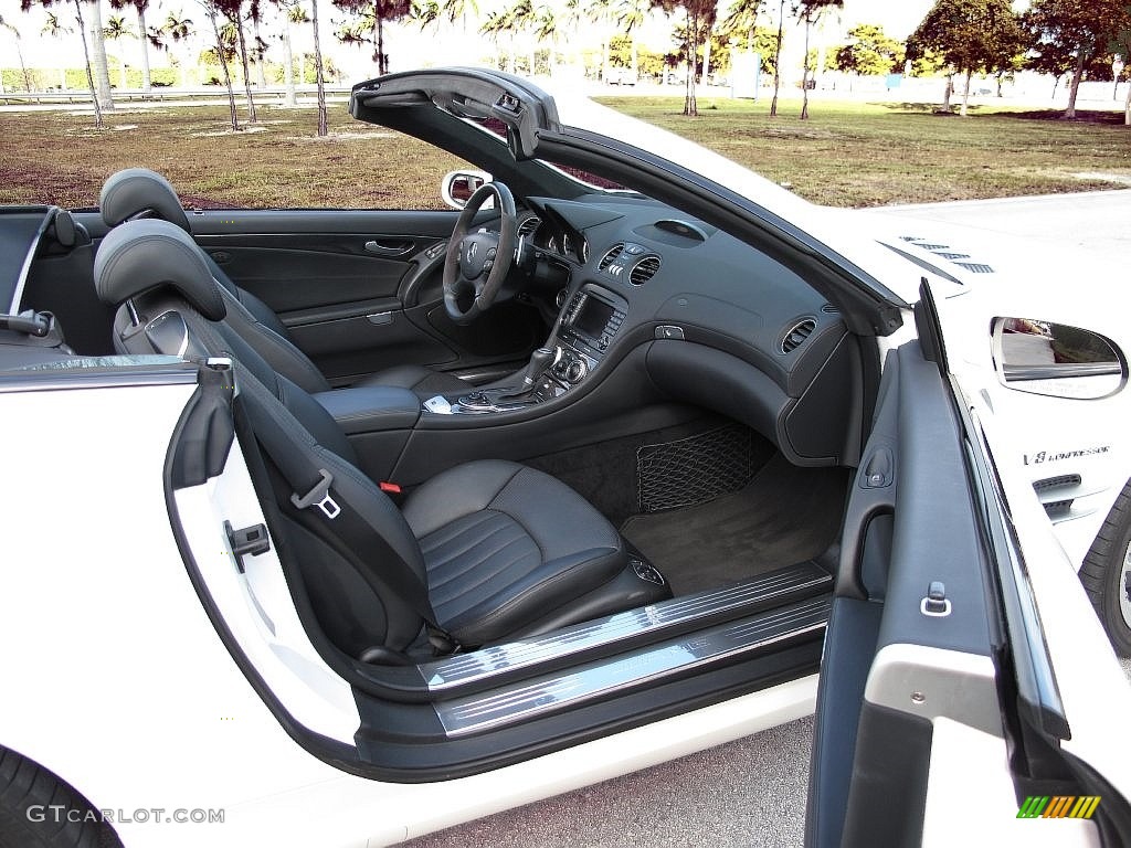 Black Interior 2007 Mercedes-Benz SL 55 AMG Roadster Photo #110497274