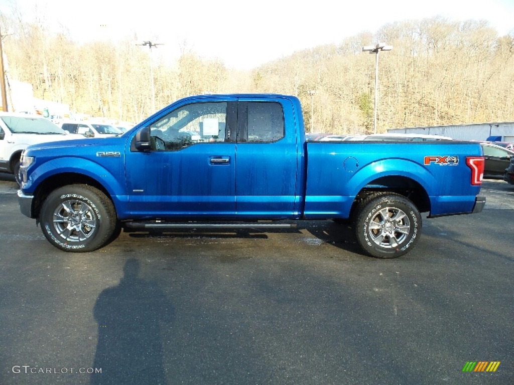 2016 F150 XLT SuperCab 4x4 - Blue Flame / Medium Earth Gray photo #1