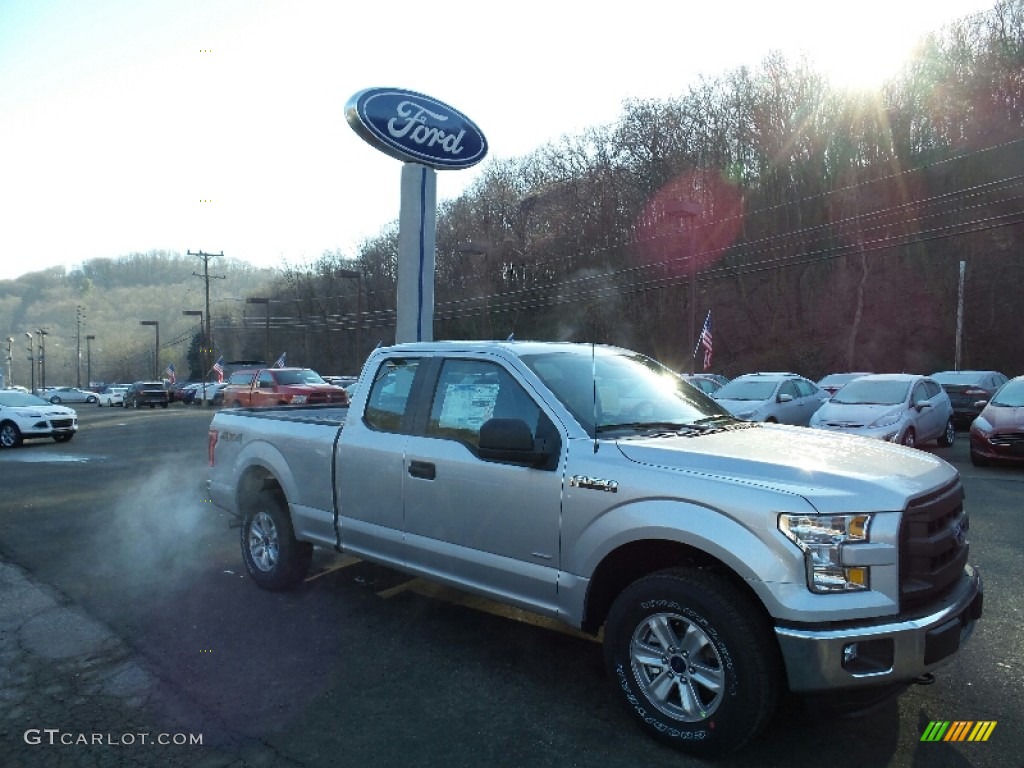 2016 F150 XLT SuperCab 4x4 - Ingot Silver / Medium Earth Gray photo #4