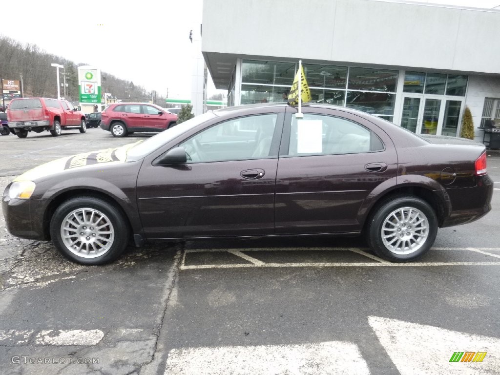 2004 Sebring LX Sedan - Deep Lava Red Metallic / Taupe photo #2