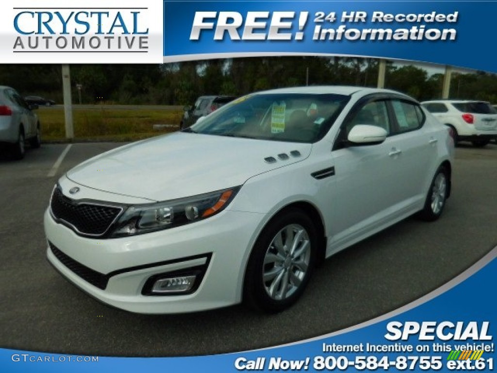 2015 Optima LX - Snow White Pearl / Beige photo #1