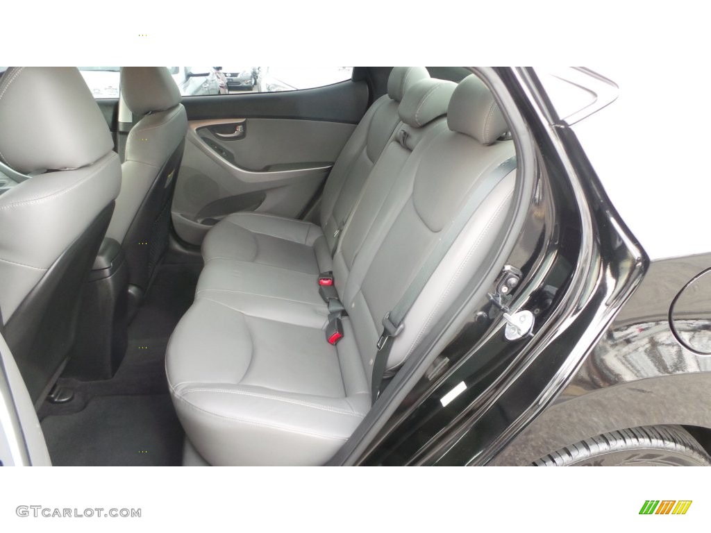 2012 Elantra Limited - Black Noir Pearl / Gray photo #9