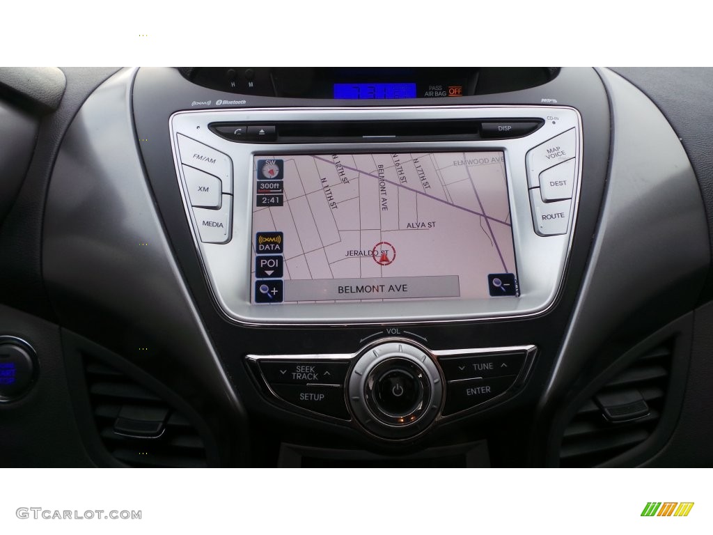 2012 Elantra Limited - Black Noir Pearl / Gray photo #11